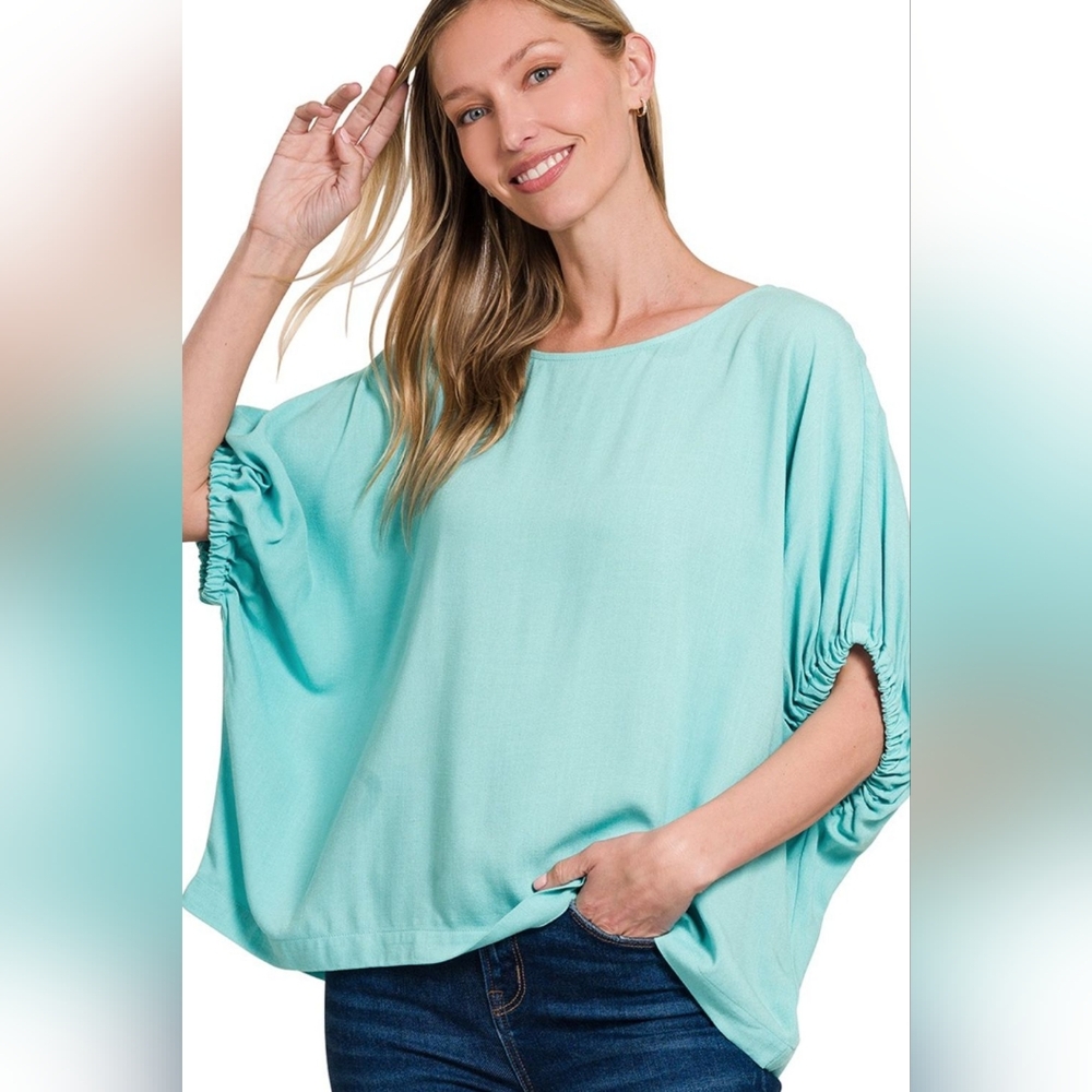Zenana Woven Oversized Boxy Top